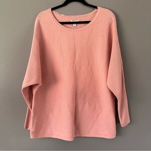 Sonoma Dolman Sleeve Waffle Knit Wide Neck Sweater | Pink